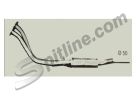 Tubo marmitta anteriore al collettore Alfa Romeo Duetto Spider 1300 ('68-'77), Spider1600/1750 2^ serie ('86-'90), Spider 2000 (→5/'90)