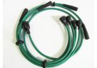 Serie cavi candele verdi Fiat 124 Sport, Coupé, Spider 1600/1800 ('67-'79) con spinterogeno nel basamento