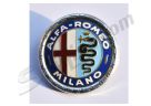 Fregio rotondo diam.55 per scudo anteriore "Alfa Romeo Milano" Giulia, GT Junior, Montreal, Junior Zagato, Duetto Spider (per vetture fino al '72 circa)