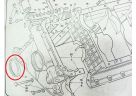Paraolio anteriore albero motore Lancia Fulvia (lato anteriore sinistro)