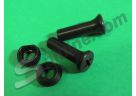 Coppia pomelli sicura porta con guarnizioni Fiat 500 F/L/R