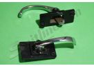 Coppia maniglie apriporta interne usate leva cromata Fiat  500 L/R, 124, 125, 126, 127, 128, 128 C, 131, 132