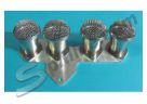 Serie tromboncini d'aspirazione in alluminio diam. 35 con piastra di fissaggio per carburatori Lancia Fulvia 1300 Berlina, Coupè, Sport