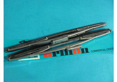 Coppia spazzole tergicristallo inox Arman mm. 285 (11") Fiat 500F (dal '67), 500L, 1100R (dal '66), 1100R Familiare - Abarth 595, 595 SS, 695 SS - Francis-Lombardi 500 My Car - Giannini A.C. 705 Coupè, 590 GT