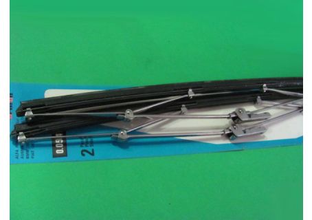 Spazzole tergicristallo cromate mm. 380 (attacco ad innesto dritto) Alfa Romeo Alfasud -  Fiat 128, 128 Familiare - BMW 1600 Cabriolet 