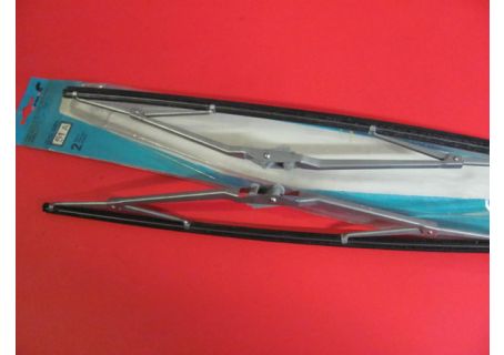 Coppia spazzole tergicristallo satinate Arman mm 380 per braccetto ad "U" Ford 12M, 15M, Combi ('66-'68); 17M, 20M, 20MTS, 26M ('65-'68); Opel Rekord C-L ('69-7'2); Simca 1100 GLS-LX ('75→); Simca 1300/1500 ('63-'66), 1301, 1501 ('67-'75)
