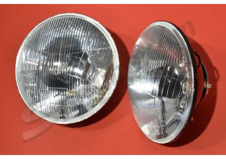 Coppia fari dis. Carello H4 diam. 170 con luce di posizione Alfa Romeo 750/101, 102/106, Duetto Spider - Ferrari 208 GTB, 308 GTB/GTS - Lancia Stratos - Fiat Campagnola, 615 N