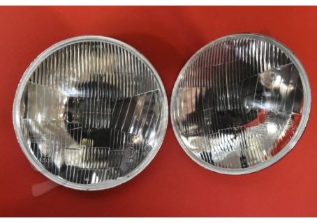 Coppia fari dis. Carello H4 diam. 170 con luce di posizione Alfa Romeo 750/101, 102/106, Duetto Spider - Ferrari 208 GTB, 308 GTB/GTS - Lancia Stratos - Fiat Campagnola, 615 N