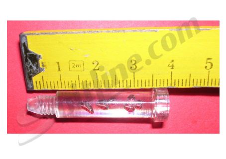 Vite in plastica incolore fissaggio fanalini Fiat 128 Coupè-124 Coupè-etc.mm.38.7 circa
