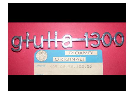 Scritta giulia 1300 per cofano posteriore Alfa Romeo (cod.105065610200)