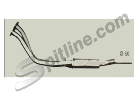 Tubo marmitta anteriore al collettore Alfa Romeo Duetto Spider 1300 ('68-'77), Spider1600/1750 2^ serie ('86-'90), Spider 2000 (→5/'90)