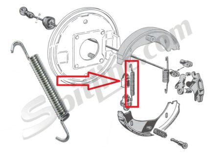 Molla di richiamo per ganasce freno a mano Alfa Romeo serie Giulia 105/115