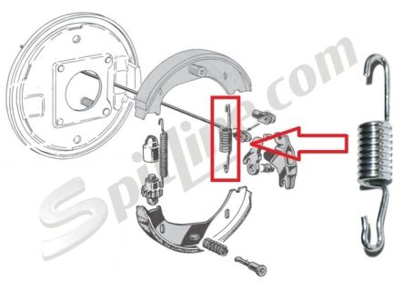 Molla di trazione per ganasce freno a mano Alfa Romeo serie Giulia 105/115