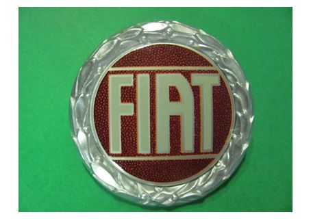 Fregio Fiat diam.72 in alluminio (2 perni lisci di fissaggio) per Fiat 124 Sport Coupè
