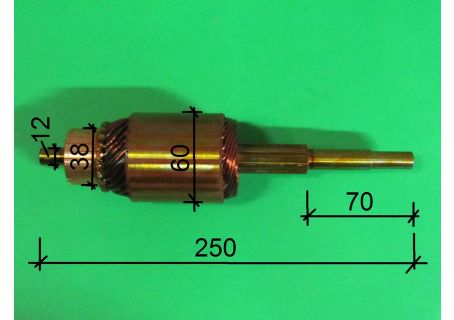 Indotto motorino di avviamento (6 cave dritte) Fiat 1400, 1400 A, 1800, Campagnola, 1500 Cabriolet, 615 Benzina