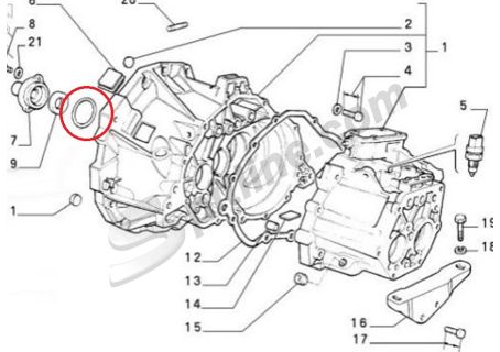 Guarnizione semimpresa cambio 14454980 Fiat Panda - Uno