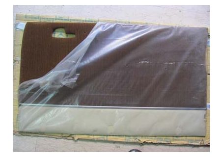 Pannello porta 81891617 anteriore destra in velluto marrone e sky beige Lancia 2000 (820.210)