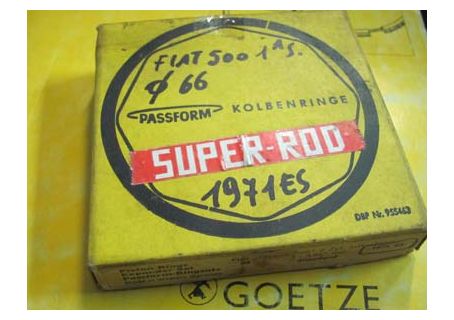 Serie fasce per pistoni Goetze Passform diam.66 Standard Fiat Nuova 500 ('57-'60)