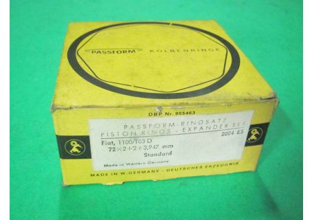 Serie fasce elastiche diam. 72 Std Goetze Passform per pistoni Fiat  1100/103D