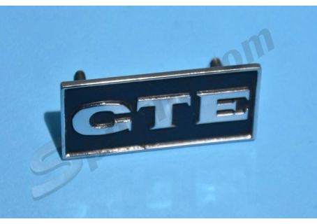 Stemma "GTE" usato per griglia anteriore Lancia Fulvia Berlina GTE