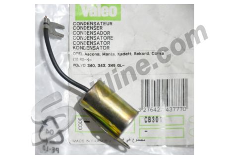 Condensatore Valeo 243777 (CB301) Opel Ascona, Manta, Kadett, Rekord, Corsa (10/'82→) - Volvo 340, 343, 345 GL