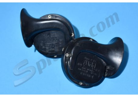 Coppia trombe elettromagnetiche bitonali 12V usate Fiamm CTE