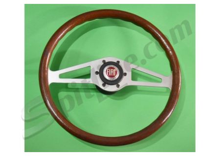 Volante usato corona in legno diam. 355 con mozzo per Fiat 500 F/L/R, 600 - Bianchina