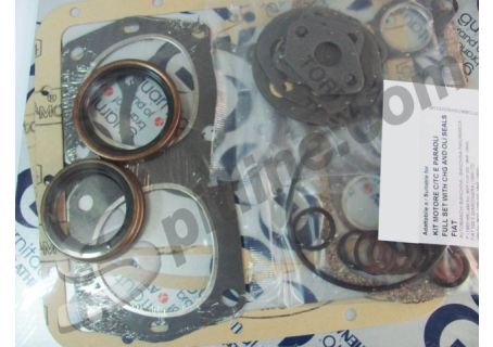 Serie guarnizioni motore con guarniz. testa cilindri e paraoli Fiat 500 F Giardiniera Mot. 120F.000 ('66-'72) - Autobianchi Bianchina Berlina e Panoramica F Mot. 110F.000 ('65-'68)