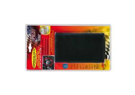 Kit coprivolante in pelle nera con filo ed ago (per volanti diam. 37/39 cm.)