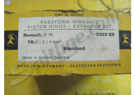 Serie fasce elastiche per pistoni diam. 76 Standard (76x2+2+4 mm.) Goetze Passform 3323 ES Renault R16