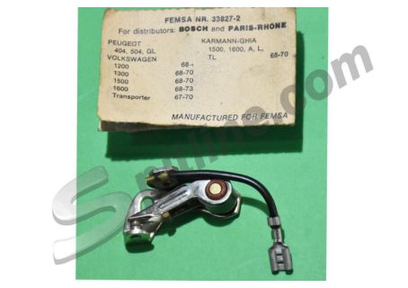 Serie contatti imp. Bosch e Paris-Rhone Volkswagen 1200 ('68→), 1300/1500 ('68-'70), 1600 ('68- '73), Transporter ('67-'70) - Peugeot 404-504 - Karmann-Ghia ('68-'70)