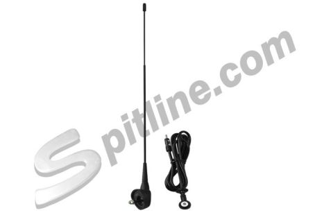 Antenna universale da tetto con stelo in acciaio nero 60 cm