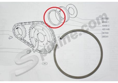 Anello 4049812 distanziale comando distribuzione Fiat 500 F/L/R, Fiat 126 Bis