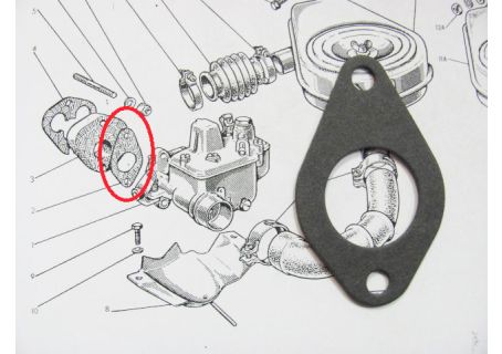 Guarnizione distanziale carburatore Fiat 500 Giardiniera