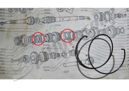 Molla anello sincronizzatore cambio Fiat 124 Special, Special T, 124 Sport - Fiat Campagnola