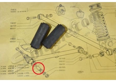 Coppia boccole 4183260 bracci sospensione posteriore Fiat 124 Berlina, Sport Coupé, Spider