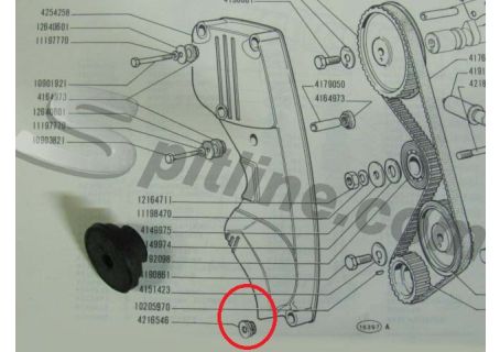 Anello isolante inferiore coperchio distribuzione Fiat 128, 128 Rally, 128 Sport/Coupè, Familiare - Fiat 132
