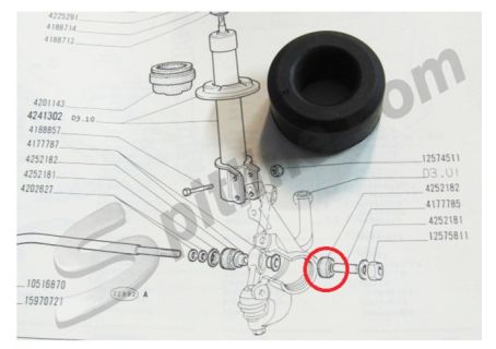 Boccola laterale barra stabilizzatrice anteriore Fiat 128 Coupè, 128 3P, 128 Rally