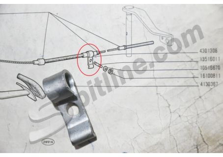 Staffa fissaggio cavo frizione Fiat 126
