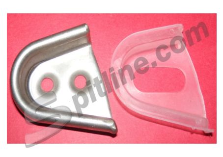 Scodellino per tassello riscontro porta destro con guarnizione Alfa Romeo Duetto Spider - Fiat 124 Spider, 1200/1500 Cabriolet, ecc