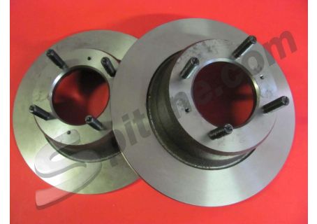 Dischi freno anteriori imp. Ate con colonnette (fil. destra) Alfa Romeo Giulia 1300/1600, GT Junior 1300/1600 Bertone, Duetto Spider 1300 ('74-'82), Spider 1600 ('74-'92)