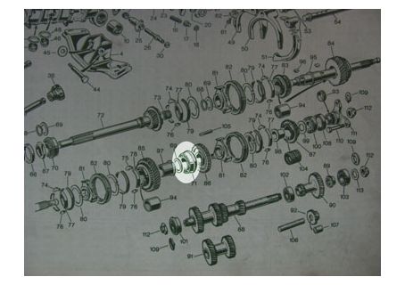 Cuscinetto intermedio albero primario cambio Alfa Romeo Giulia 1300/1600, GT Junior 1300/1600, GT V. 1750 Bertone, Duetto Spider 1300/1600/1750, Berlina 1750