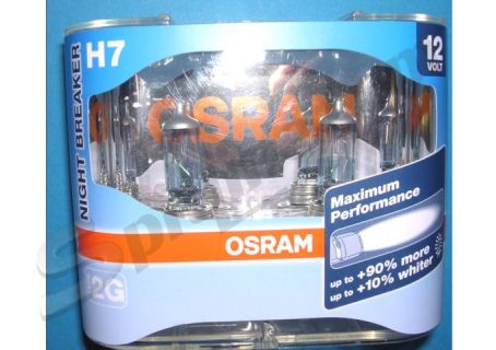 Lampada (2 pezzi) H7 12V 55W Osram Night Breaker Maximum performance (90% di luce in più)