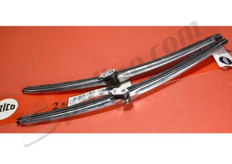 Coppia spazzole tergicristallo inox (per braccetto ad U) Carello Trico mm 330 per Alfa Romeo Giulia e Duetto ('62-'68) - Mercedes 200 e 230 ('63-'67), 280 Coupé/Cabriolet ('68-'71), 280 SL ('68-'71) - Peugeot 204/304 ('66-'72) - Renault R5 ('72-'74), R