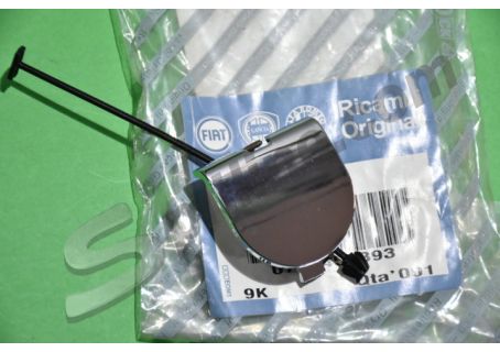 Tappo cromato 735455393 coprigancio per paraurti posteriore Nuova Fiat 500 ('07→)