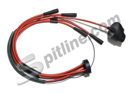 Cavi candele rossi schermati (cavo bobina cm. 85) Alfa Romeo serie Giulia (105/115),  Alfetta 1600/1800, Alfa 75 