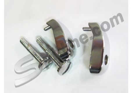 Coppia ganci per fissaggio coprifari in plexiglass Alfa Romeo Duetto Spider 1,6/1750 coda lunga (osso di seppia) - Spider 1,6/1750/2000 coda tronca ('70-'82)
