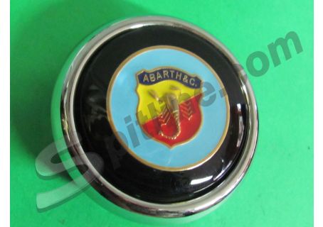 Pulsante clacson fondo azzurro per volante Fiat 600 Abarth, Abarth 595, 695, 850 TC, 1000 TC