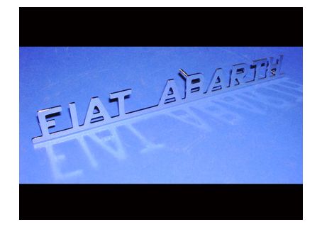 Scritta cromata FIAT ABARTH con barretta per Fiat 124 Abarth