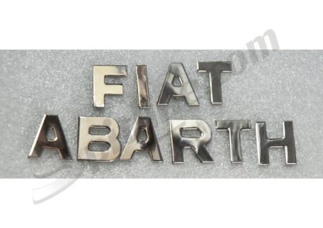 Scritta FIAT ABARTH cromata componibile